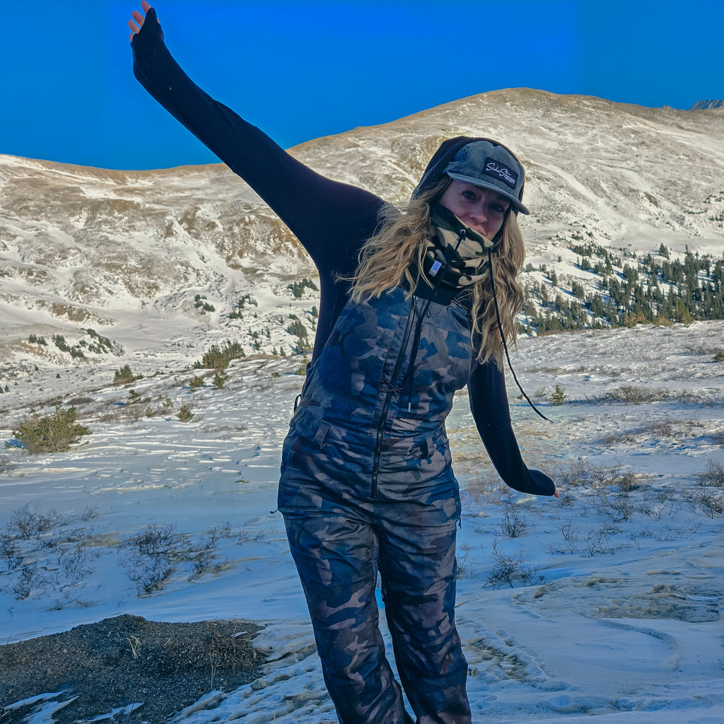 Powder Daze Draw String Fleece Neck Gaiter