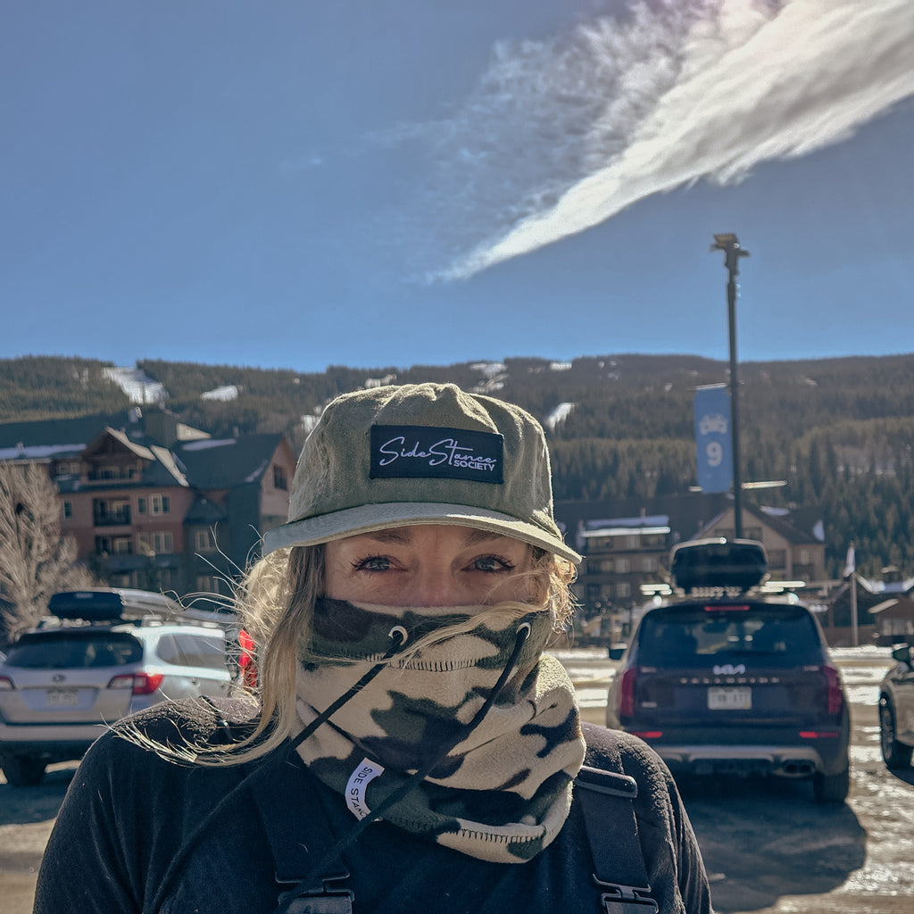 Powder Daze Draw String Fleece Neck Gaiter