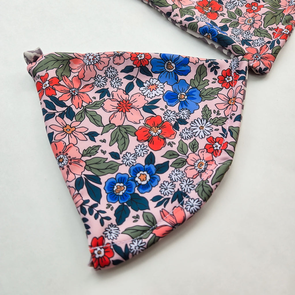 Floral and Leopard Reversiable Bikini Top Base