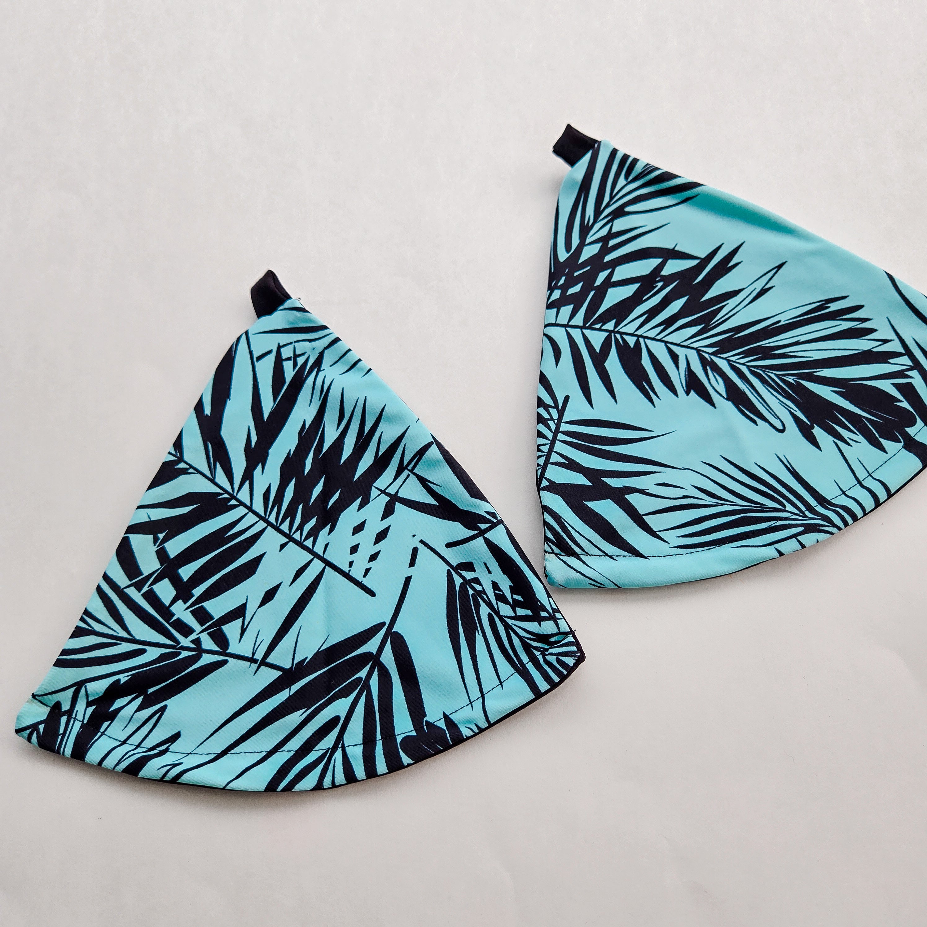 Tropical Palms Reversiable Bikini Top Base