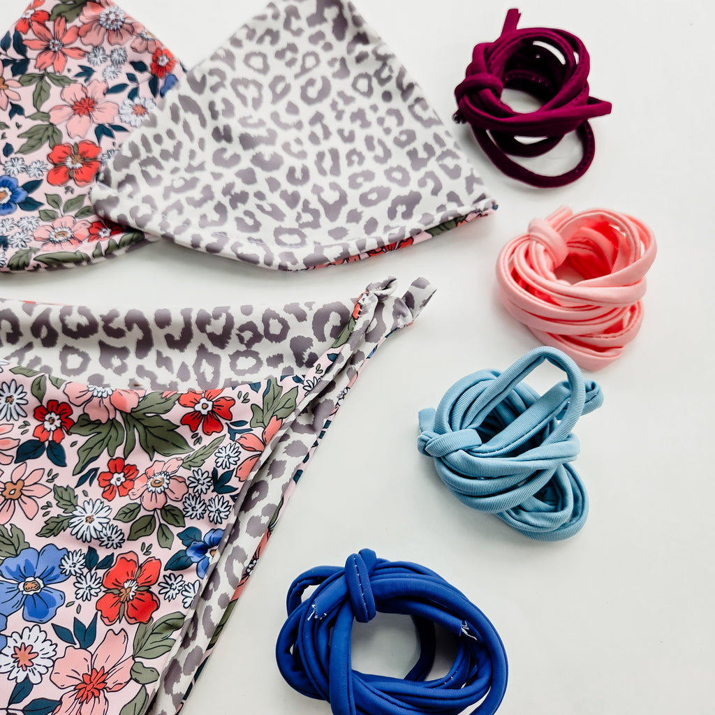 Floral and Leopard Reversiable Bikini Top Base